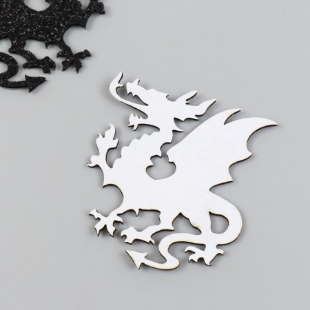 Glue -based Dragon Based Decor 5.5x6 cm, black set 2 pcs Foam Glitter-1