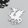Glue -based Dragon Based Decor 5.5x6 cm, black set 2 pcs Foam Glitter