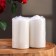 Candle cylinder, 5x10 cm, set 2 pcs, white