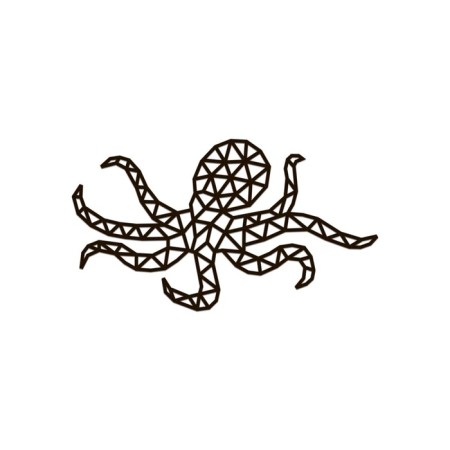 Wall panel made of wood, a prefabricated model, Ewa Design, a large octopus-5