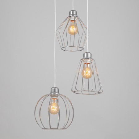 Bayerlux lamp "Batista" 3x40W E27 chrome 37x37x90cm-2
