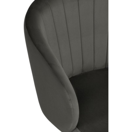 Computer chair Plastic/velor, black/graphite 59x60x78 cm-6