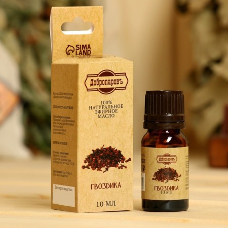 Essential oil "clove", a bottle-boiler, annotation, 10 ml, repellent "Dobroparov"