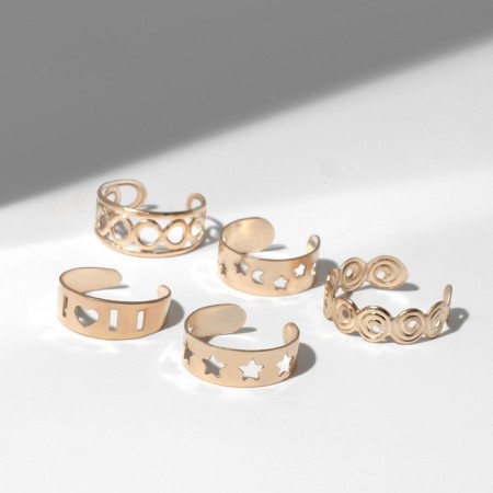 Ring set 5 pieces "perfect fingers" dream, color mix-2