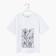 Women's T -shirt Minaku with a proprietary print, white color, size 44