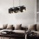 Suspended lamp TK Lighting Grant Black 4824, E27, 3x40W, 700x200 mm, black color