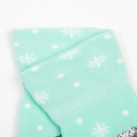 Noski children's terry, mint color/light gray melange, size 16-18-1