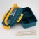 Lunch box, 800 ml, with instruments, 12 x 7.6 x 20 cm, turquoise