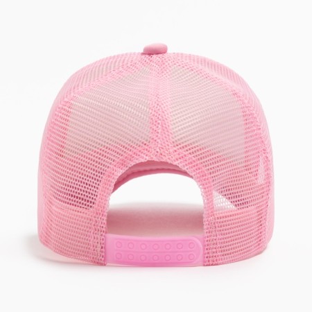 Baseball cap with minaku grid, light pink color, size 56-58-4