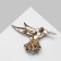 Book "Bird" hummingbirds, black color in gold