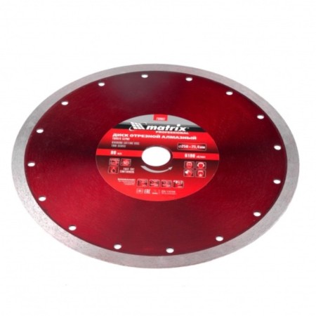 Diamond disk continuous Matrix, thin, wet cut, d = 250x25.4 mm-2