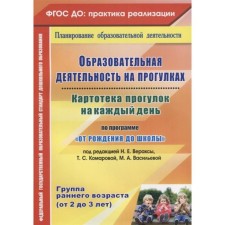 Educational activities on walks. Card index for every day under the program 