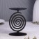 Spiral candlestick 11x10x16cm, black