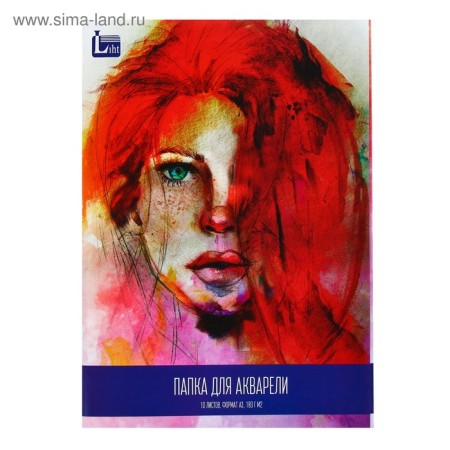 A3 watercolor folder, 10 sheets "Girl", block 180 g/m2, drawing-1