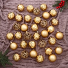 Set of balls plastic D-6 cm, 34 pcs 