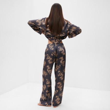 Female pajamas (shirt and trousers) KAFTAN "Dragon", size 48-50, graphite-7