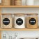 A set of paper stickers for cans "for cereals", 20 pcs, black, 6 x 6 cm
