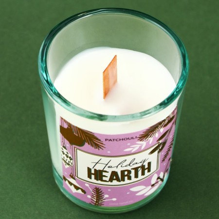 Новогодняя свеча в стакане с сюрпризом внутри «Hearth», аромат пачули-2