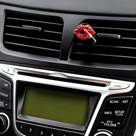 Decoration in a car deflector, lipstick lips-2