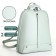 City backpack made of artificial leather with lightning, green color