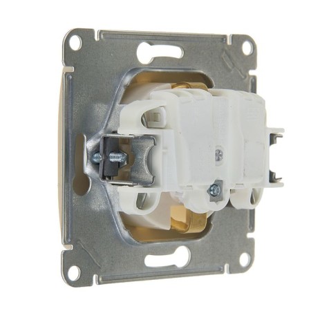 SEG GLOSSA, 16 A, 250 V, built -in, with salary, curtains, iP20, beige, GSL000245-2