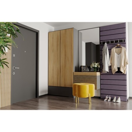 Country Pouffer, 505x505x415, Velur Ultra Mustard-1