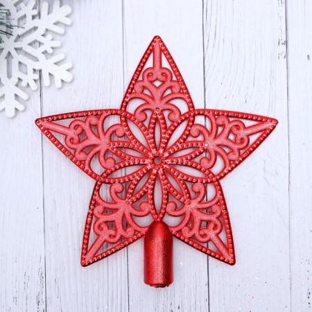 Tips "Star" openwork, 15x15 cm, red