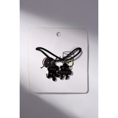 Kulons on the “Uenubles” cord puzzles with a heart, black color, 45 cm-4
