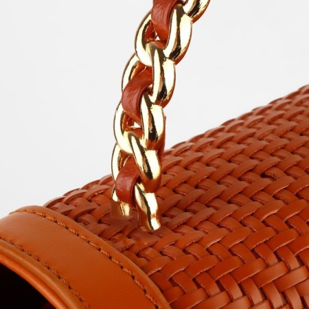 Handle for a bag, metal, with screws for fastening, 12.8 × 6.5 cm, gold/brown color-4