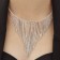 Set 2 objects: earrings, necklace "waterfall" ring, white color in silver, d = 13 cm