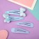 Hair Set "Olivia" (6 elastic bands, 4 invisibility 4.5 cm) Blue bow of peas