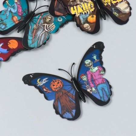 Magnet Plastic "Butterfly. Halloween" set 12 pcs mix 10 cm-1