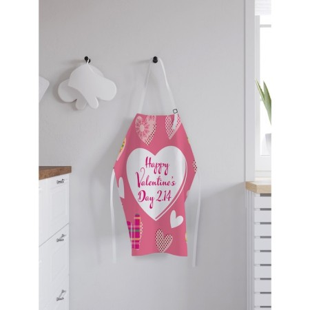 Apron kitchen with a photo print "Stylish hearts", adjustable, size OS-1
