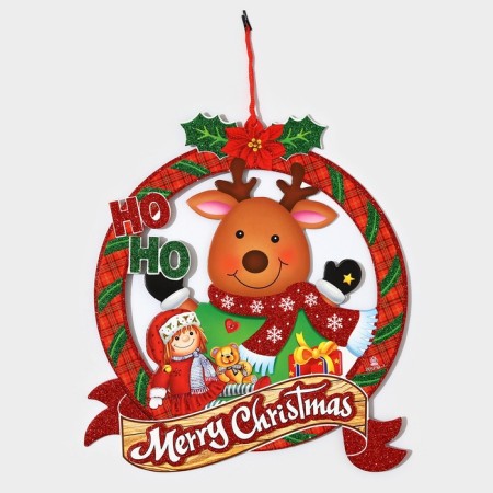 Decorative decoration (suspension) "Merry Christmas" 36.5x31.5 cm-1