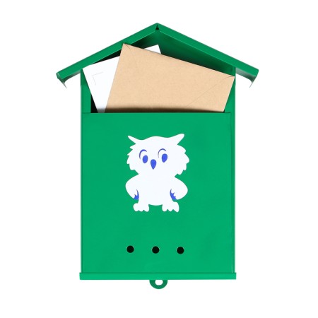 Mail box without a lock (with a loop), vertical, "house", mix