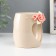Aroma lamp ceramics "Heart with roses" beige 8x8x9 cm