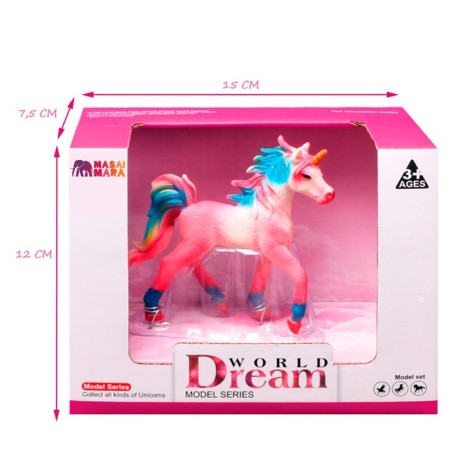 Figure "World of Fantasy: pink foal-unicoride with color mane"-4