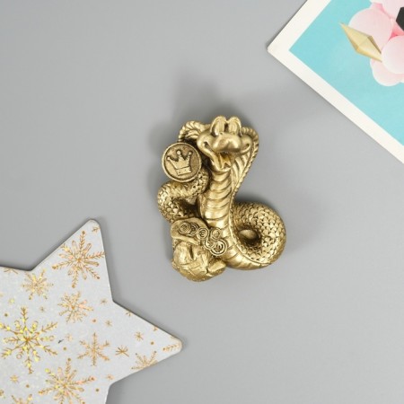 Magnet Polystone "Money Snake" Bronze Mix 5x2x7 cm-1