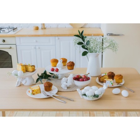 Dish for desserts "Bunny", d = 20.5 cm, white color-5