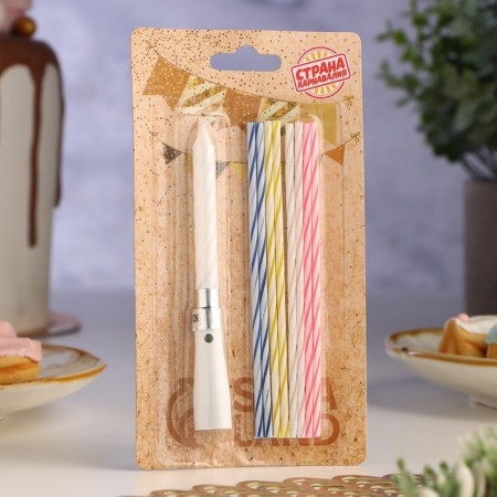 A set of musical candles (cocktail + 1 musical)-5