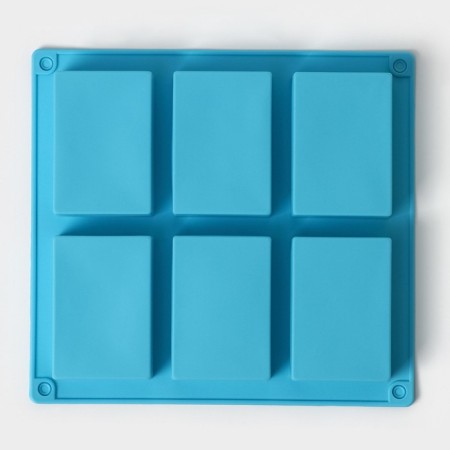 Baking shape of the share “Figures. Directly”, silicone, 22 × 20.5 × 2.5 cm, 6 cells (5.5 × 8 cm), Mix color-2