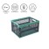The box is folding, plastic, 47.5 × 34.5 × 23 cm, 30 kg, green-gray