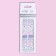 Follow nails, 24 pcs, with adhesive plates, almond shape, white/pink/lilac color