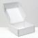 Self -charged box, white, 25 x 25 x 9.5 cm