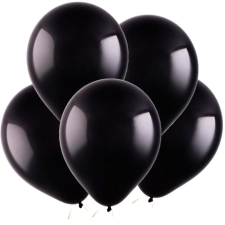 Latex ball 18 "Black pastel, set 25 pcs.