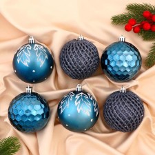 Set of balls plastic D-8 cm, 6 pcs 