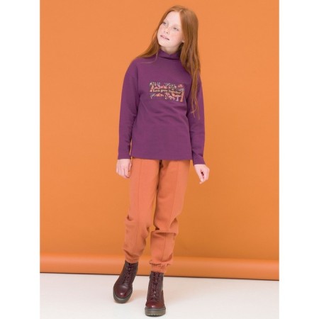 Jumper for girls, height 122 cm, burgundy color-3