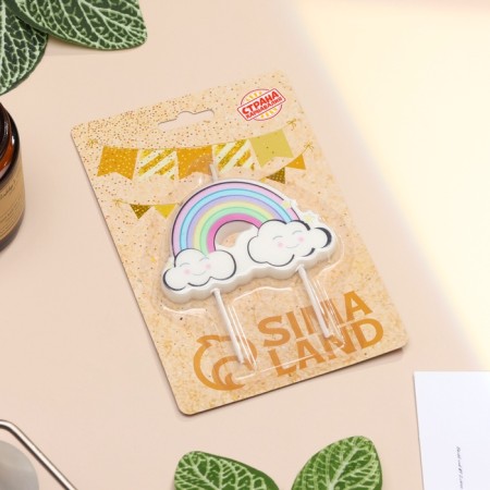 Candle for the Cake "Rainbow Clouds", multi -colored-3