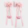 Hair clips with a bow "for a cute lady", 2 pcs., 4 x 15 cm