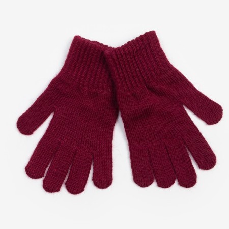 Single children's gloves, eggplant color, size 16 (9-12 years old)